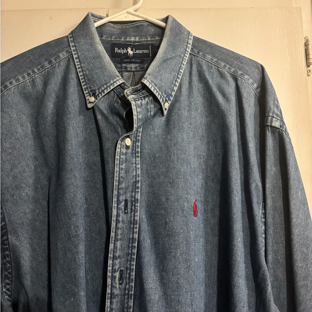 Vintage Ralph Lauren Denim Button-Up Shirt - Picture 2 of 9